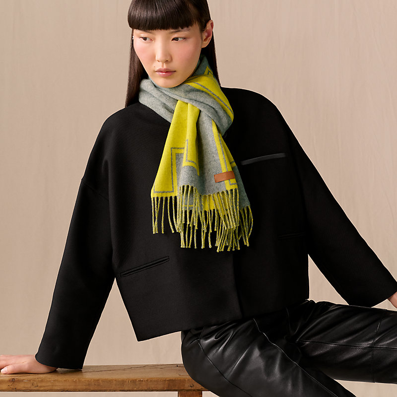 Casaque Clefs de H scarf - Grey | Hermès Mainland China